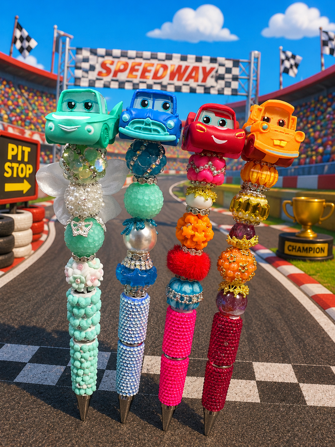Race Day Beaded Pens