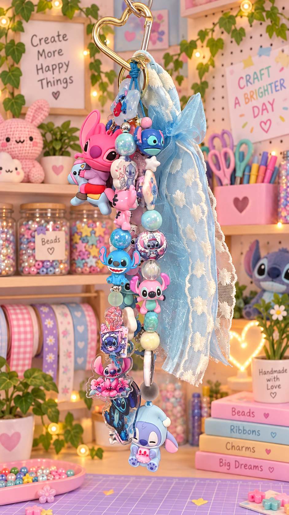 Stich and Angel Junk/Bag Charms