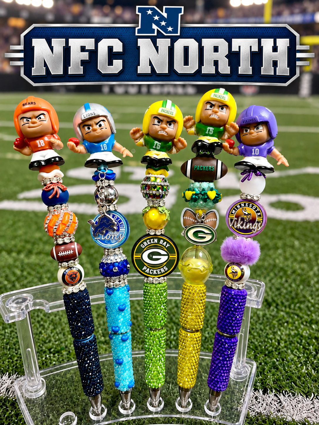 Football NFC North Beaded Pens