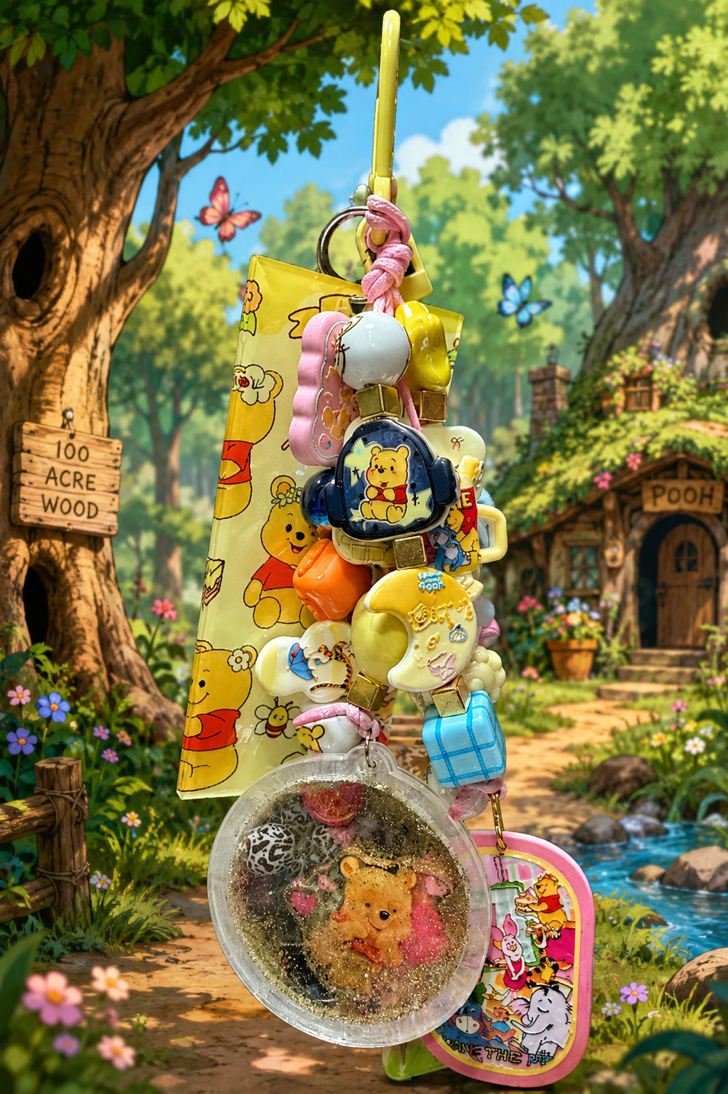 Pooh Bag Charm and book charm