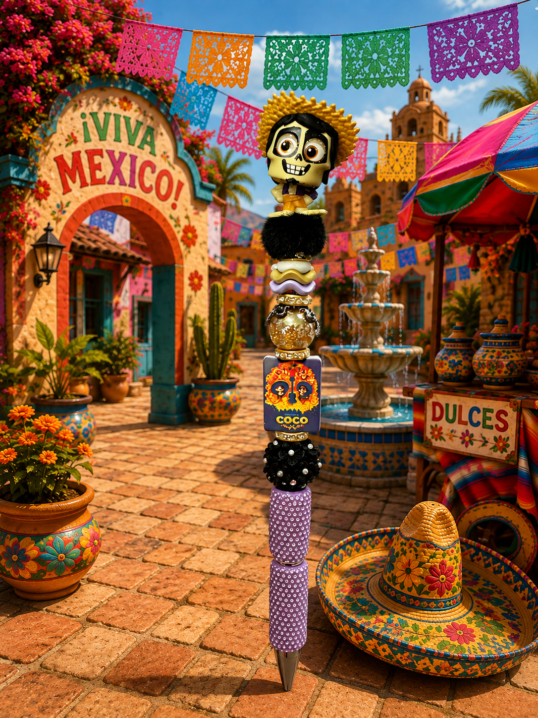 Viva Mexico Beaded Pen. - Hector