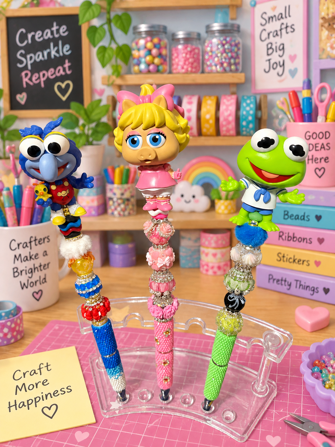 Piggy, Kermit, and Gonzo